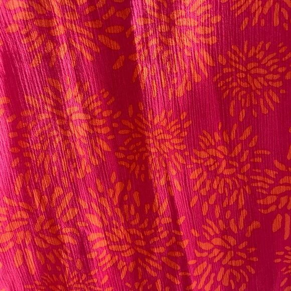 Talbots Pink Orange Tunic Top Swimsuit Coverup Women’s Size Large Cotton Swim - Picture 3 of 5